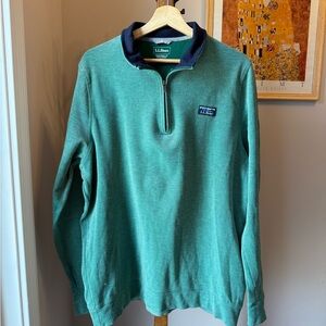 L.L. Bean Men's Teal Zip-Up Sweater